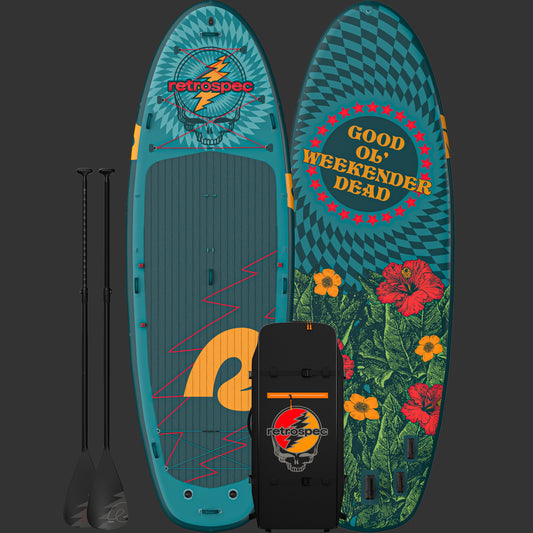 Retrospec Grateful Dead Weekender Crew XL Multi-Person Inflatable Stand Up Paddle Board 15’ - 6515