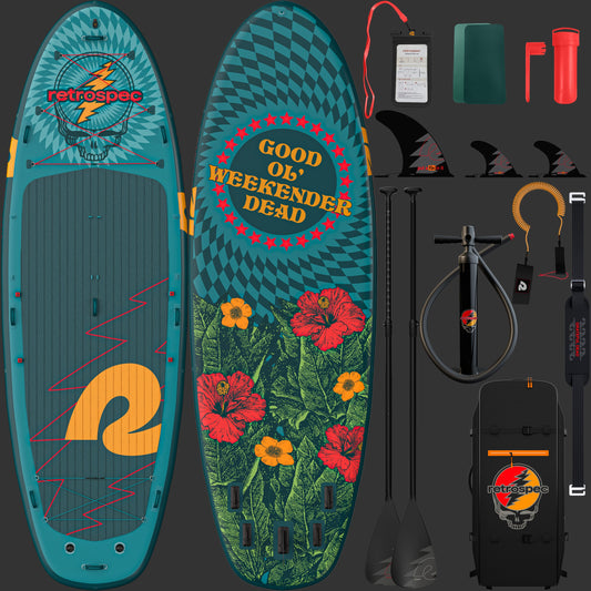 Retrospec Grateful Dead Weekender Crew XL Multi-Person Inflatable Stand Up Paddle Board 15’ - 6515