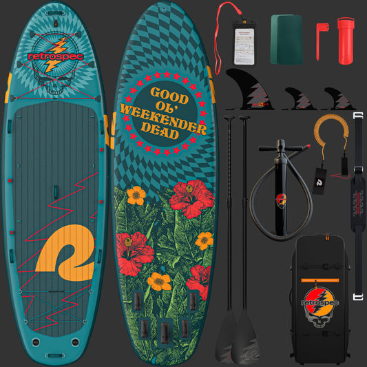 Retrospec Grateful Dead Weekender Crew Multi-Person Inflatable Stand Up Paddle Board 12’ - 6514