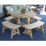 Creekvine Designs Cedar Round Trestle Dining Set - WF6408D-2CVD