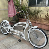 Tracer 26" Scorpion Pro DTS Stretch Chopper Cruiser Bike - MB-SP-PDTS-WHT