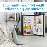 Danby - 4.4 CF All Refrigerator, Auto Defrost, Glass Cantilever Shelves, ESTAR Refrigerators - DAR044A4BSLDD