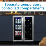 Danby - 5.2 CuFt Beverage Center, French Door Design, LED LightsBeverage Center - DBC052A1BSS