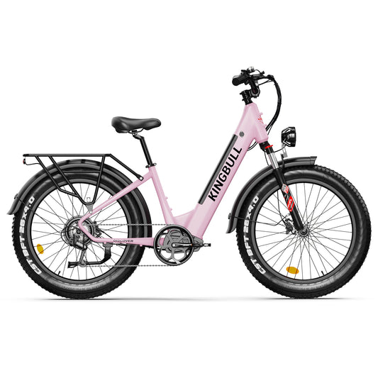 Kingbull Discover ST | Premium Fat Tire Commuter Electric Bike - KDC-PINK