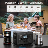 GRECELL Portable Power Station 2400W With Foldable Solar Panel - YCNX0014AGE-US+DYZDB0001AGE*2