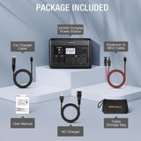 GRECELL Portable Power Station 2400W With Foldable Solar Panel - YCNX0014AGE-US+DYZDB0001AGE*2