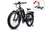Young Electric E-Explorer 1000W Long Range Electric Hunting Bike | Optional Dual Battery | Up To 28 MPH | 26'' Fat Tire - 12803003SFBLK