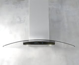 Elica - COMO - Techne - 30" W x 19 11/16" D x 1 15/16" H, Stainless & Black Glass + Clear Glass Canopy - Wall Mount Hoods - ECM630S3