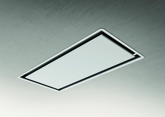Elica - ILLUSION - Iconic - 40" W x 20" D x 11 3/4" H, White Metal Panel & White Metal Frame - Island Hoods -EIL640WH