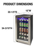 Vinotemp Connoisseur Series 33 Single-Zone Beverage Cooler (Left Hinge) - EL-33WCBC-L