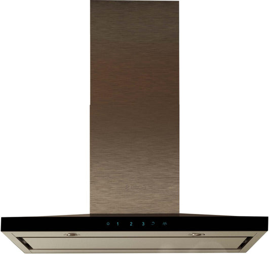Elica - LUGANO - Techne - 36" W x 19 11/16" D x 5" H, Stainless & Black Glass - Wall Mount Hoods - ELG636S3