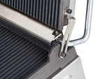 Winco EPG-1C 14" x 12" Ribbed Panini Grill - 120V - WNEPG-1C