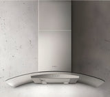 Elica - POTENZA - Comfort - 30" W x 19 11/16" D x 1 15/16" H, Stainless + Clear Glass  - Wall Mount Hoods - EPT430S2