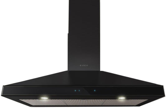 Elica - VARNA BLACK - Techne - 36" W x 19 11/16" D x 10 1/4" H, Black Stainless & Black Glass - Wall Mount Hoods - EVR636BL