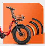 Addmotor 750W 48V Triketan II M-330 Mini Trike Fat Tire Step-Thru Electric Bike - EB-ADD-TT2-M-RED