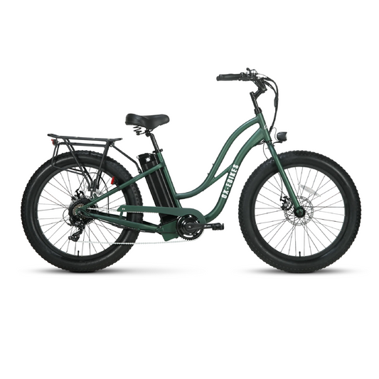 OX E-Bikes 750W Pro CS-1 Fat Tire Step-Thru Electric Bike - EB-OX-CS1PRO-WHT