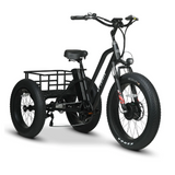 OX E-Bikes 500W Pro T-1 Fat Tire Cargo Electric Bike - EB-OX-T1PRO-BLK