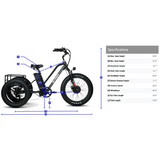 OX E-Bikes 500W Pro T-1 Fat Tire Cargo Electric Bike - EB-OX-T1PRO-BLK