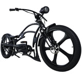 Tracer 800W 48V Raptor Pro DS Chopper Stretch Cruiser Fat Tire Electric Bike - EB-MB-RAPTOR PRO DS-WHI/WHI