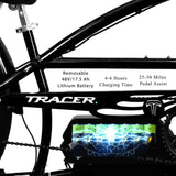 Tracer 800W Signature Pro Chopper Cruiser Electric Bike - MB-EB-Signature Pro-BK