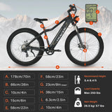 Tracer 800W 26" Tacoma Fat Tire Electric Bike - MB-EB-TACOMA-BK/PLS