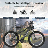 Tracer 800W 26" Tacoma Fat Tire Electric Bike - MB-EB-TACOMA-BK/PLS