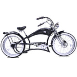 Tracer 800W Twenty5 Chopper Stretch Cruiser Electric Bike - MB-EB-T5-800-DS-BLK