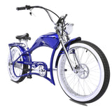 Tracer 800W Twenty5 Chopper Stretch Cruiser Electric Bike - MB-EB-T5-800-DS-BLK