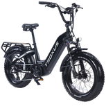 Troxus 750W 20" Lynx Step-Thru Fat Tire Electric Bike - EB-TX-LYNX-BLK
