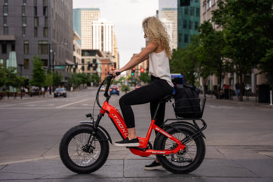 Troxus 750W 20" Lynx Step-Thru Fat Tire Electric Bike - EB-TX-LYNX-BLK