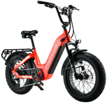 Troxus 750W 20" Lynx Step-Thru Fat Tire Electric Bike - EB-TX-LYNX-BLK
