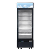 Frigos FGA-MGDF-1D-27-L 27" One Glass Door Black Steel Exterior Freezer Merchandiser 19 Cu. Ft. Left Hinged -  FGA-MGDF-1D-27-L