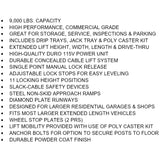 Tuxedo 8,000 lb Deluxe Storage Lift Extended Length / Height - Poly casters, &nbsp; - FP8K-DX-XLT-