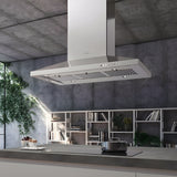 Faber Dama Isola Island Mount Range Hood With Sizing Options In Stainless Steel - DAMAIS36SSV