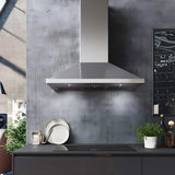 Faber Nova Pro Wall Mount Range Hood With Size Options In Stainless Steel - NOPR30SSV