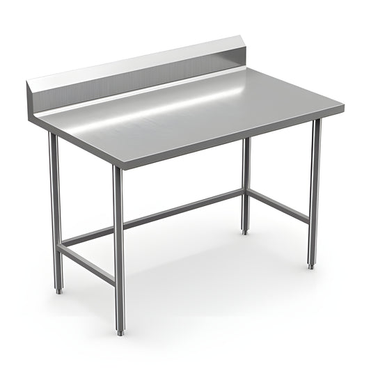 Winholt 30" x 72" All Welded Stainless Steel Knock-Down Table with Backsplash - DTBB-3072-HKD