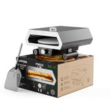 Turpone Forza 17" Rotating Pizza Oven Bundle with Forza Table, Forza Cover Bag & Pizza Peel - FORZA BUNDLE
