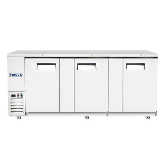 Frigos 89" Three Door Stainless Steel Back Bar Refrigerator - FGA-BBR-3D-90