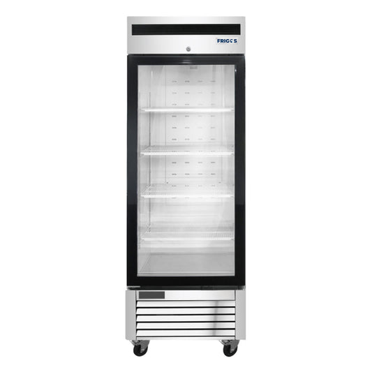 Frigos FGA-BMF-1GD-27-L 27" One Glass Door Stainless Steel Reach-In Freezer 19 Cu. Ft. Left Hinged - FGA-BMF-1GD-27-L