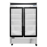 Frigos Stainless Steel Glass Door Reach-In Freezer Frigos45 Cu. Ft. - FGA-BMF-2GD-54