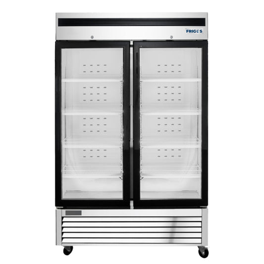 Frigos Stainless Steel Glass Door Reach-In Freezer Frigos45 Cu. Ft. - FGA-BMF-2GD-54