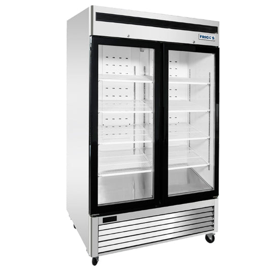 Frigos Stainless Steel Glass Door Reach-In Freezer Frigos45 Cu. Ft. - FGA-BMF-2GD-54