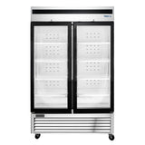 Stainless Steel Glass Door Reach-In Refrigerator Frigos 54.38" - FGA-BMR-2GD-54