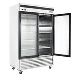 Stainless Steel Glass Door Reach-In Refrigerator Frigos 54.38" - FGA-BMR-2GD-54