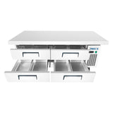 Frigos 76" (4) Drawer Refrigerated Chef Base with Extended Top - FGA-CB-4DR-78