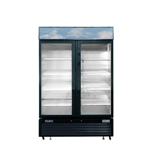 Frigos  54" Two Glass Door Black Steel Exterior Freezer Merchandiser 44 Cu. Ft. - FGA-MGDF-2D-54