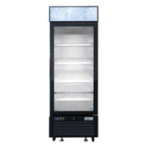 Frigos FGA-MGDR-1D-27-L 27" One Hinged Glass Door Black Steel Exterior Merchandiser Cooler 19 Cu. Ft. Left Hinged - FGA-MGDR-1D-27-L