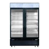 Frigos FGA-MGDR-2D-40 40" Two Hinged Glass Door Black Steel Exterior Merchandiser Cooler 29 Cu. Ft. - FGA-MGDR-2D-40