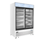 Frigos FGA-MGDR-2D-54-SS 54.38" Two Sliding Glass Door Stainless Steel Reach-In Merchandiser Refrigerator 45 Cu. Ft. - FGA-MGDR-2D-54-SS