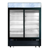 Frigos  54" Two Glass Door Black Steel Exterior Refrigerator Merchandiser 45 Cu. Ft. - FGA-MGDR-2SD-54